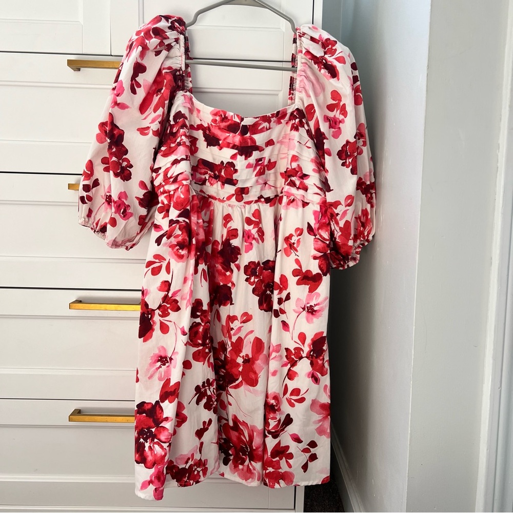 Abercrombie Emerson Puff Sleeve Mini Dress Floral